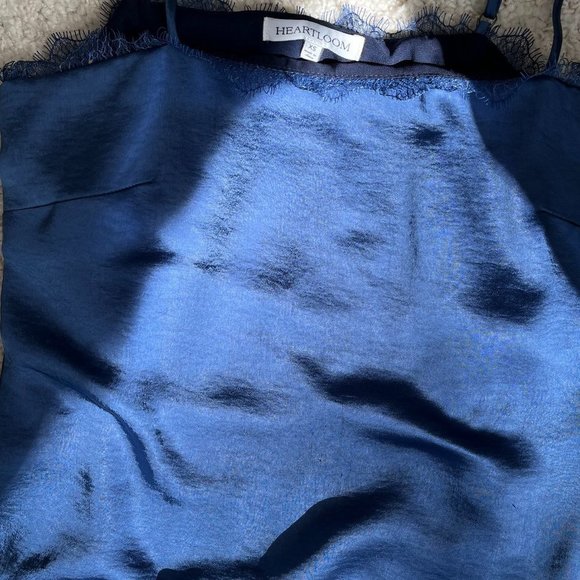Heartloom Blue Satin cami, size XS - Picture 4 of 6